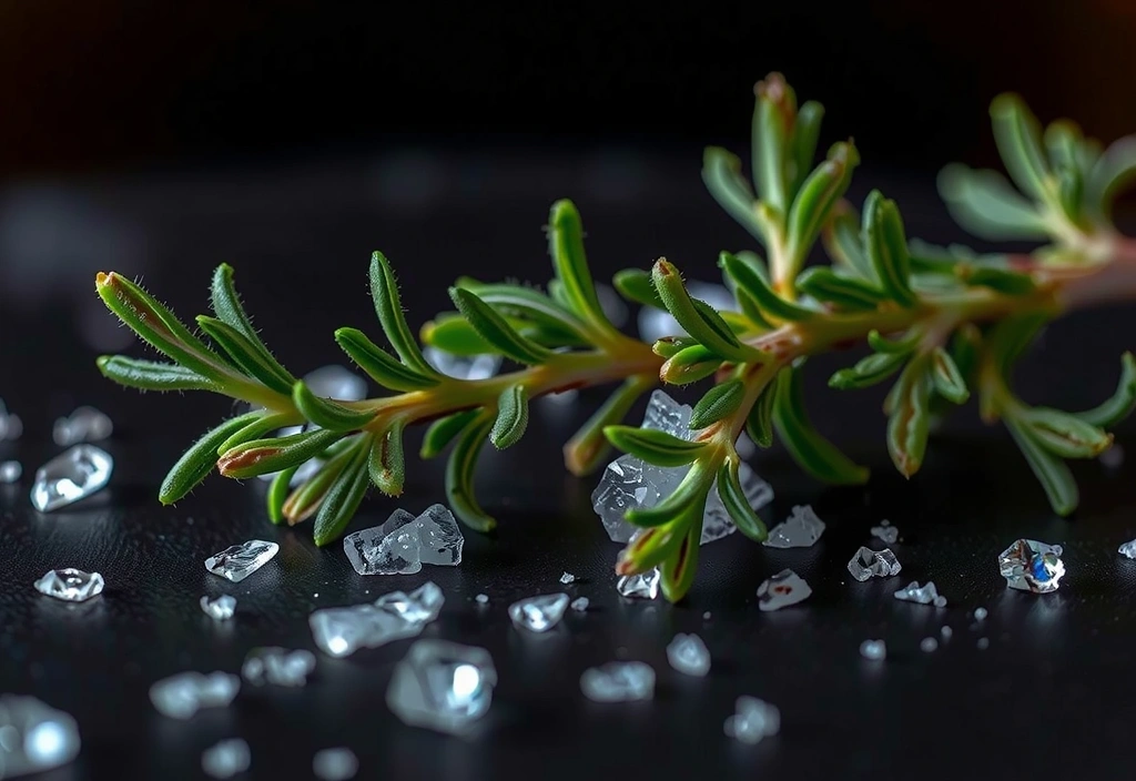 Romero y sal, pureza de ingredientes